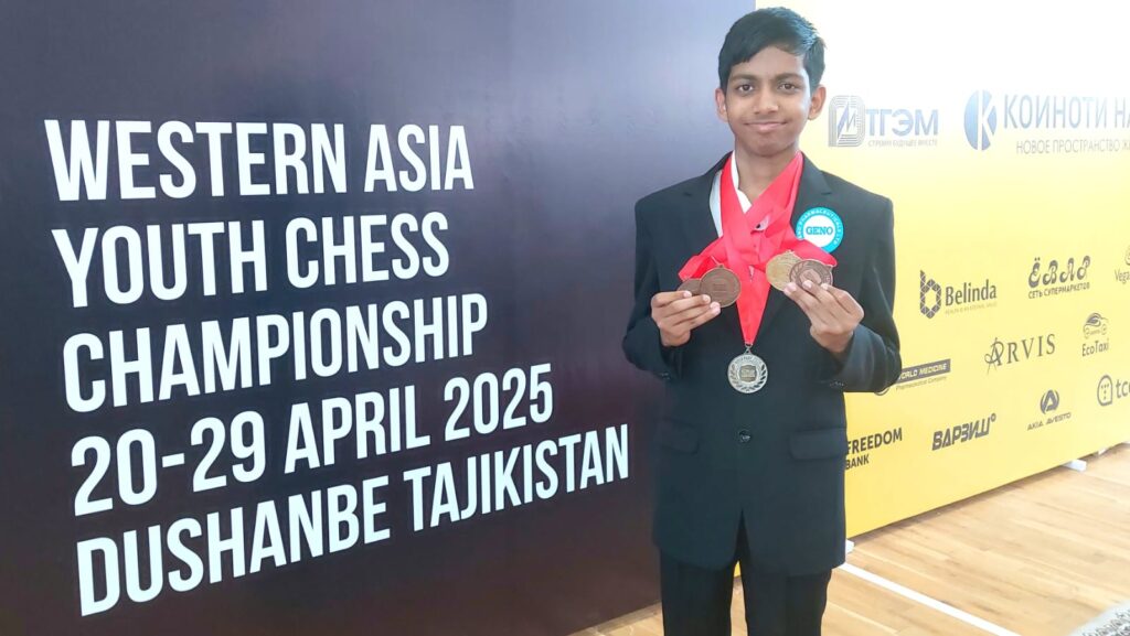 Ethan Vaz at Western Asia Youth Chess Championships