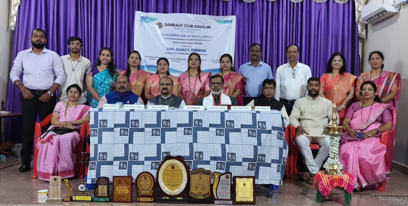 Samraat Club Navelim Gets New Leaders, Top Students Honoured